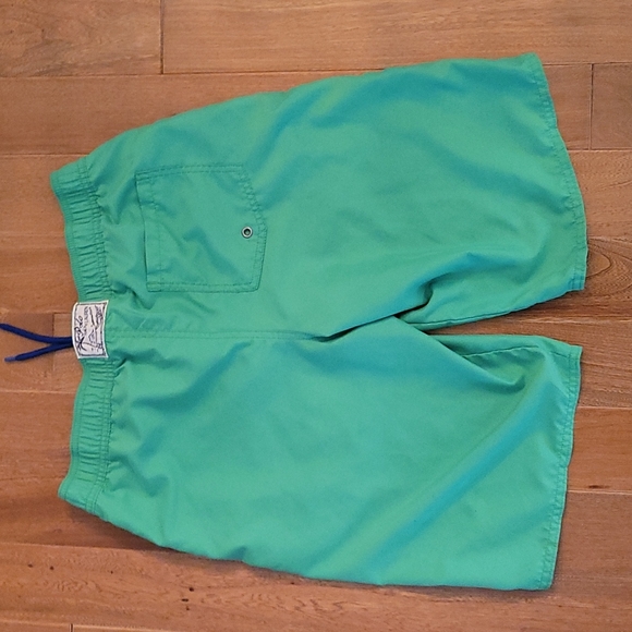 EUC Boys Polo Ralph Lauren Green swim trunks with navy logo large 14/16 - Picture 5 of 5